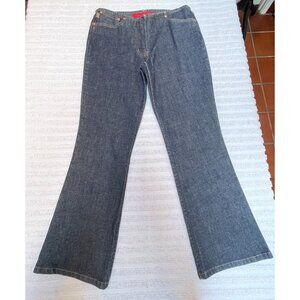 Fcuk Jeans Women's Distressed Denim Bootcut Jeans Low-Rise Size 2 Blue Stretch